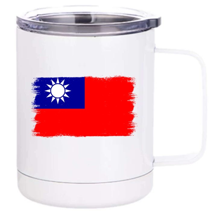 Taiwanese Flag Taiwan Gift Front & Back 12oz Stainless Steel Tumbler Cup