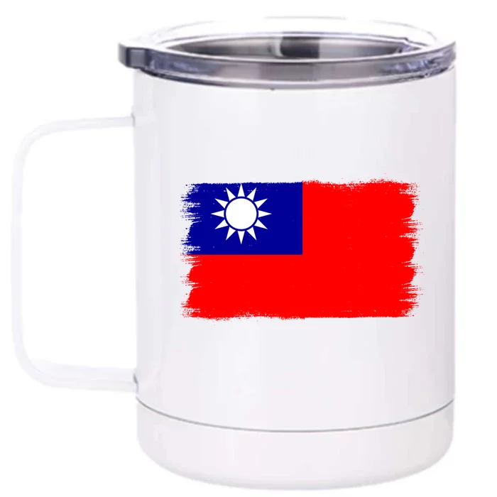 Taiwanese Flag Taiwan Gift Front & Back 12oz Stainless Steel Tumbler Cup