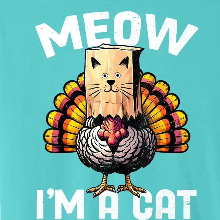 Thanksgiving Funny Turkey Fake Cat Disguise Fall Holiday ChromaSoft Performance T-Shirt