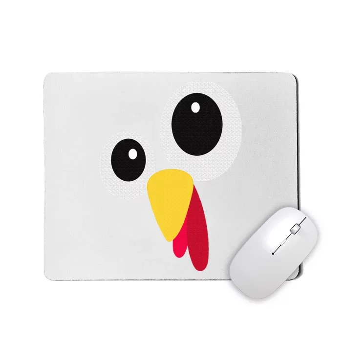 Thanksgiving Funny Turkey Face Matching Costume Mousepad