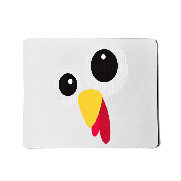 Thanksgiving Funny Turkey Face Matching Costume Mousepad