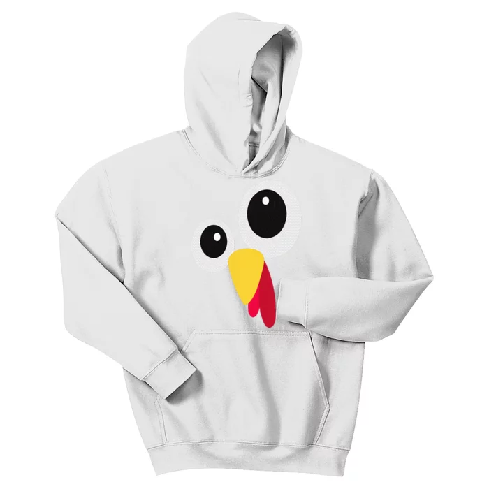 Thanksgiving Funny Turkey Face Matching Costume Kids Hoodie