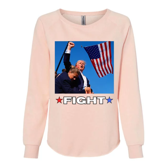 Trump Fight Womens California Wash Sweatshirt