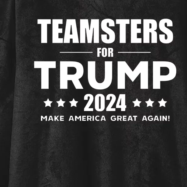 Teamsters For Trump 2024 Hooded Wearable Blanket