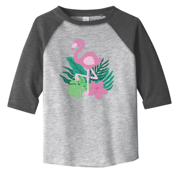 Tropical Flamingo Toddler Fine Jersey T-Shirt