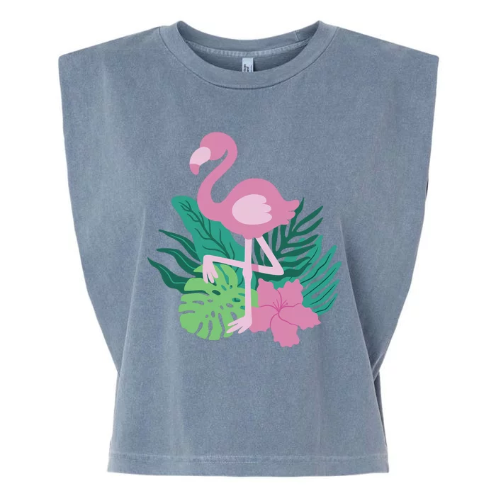 Tropical Flamingo Garment-Dyed Women's Muscle Tee