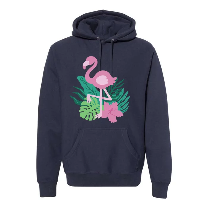 Tropical Flamingo Premium Hoodie