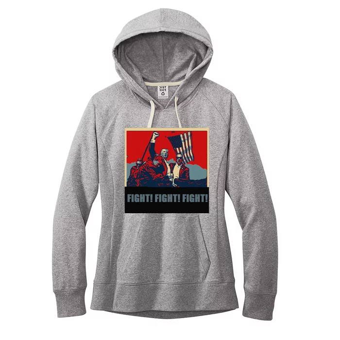 Trump Fights! Women's Fleece Hoodie