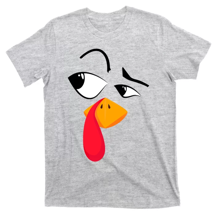 Turkey Face Tees Adult Funny Halloween Thanksgiving T-Shirt