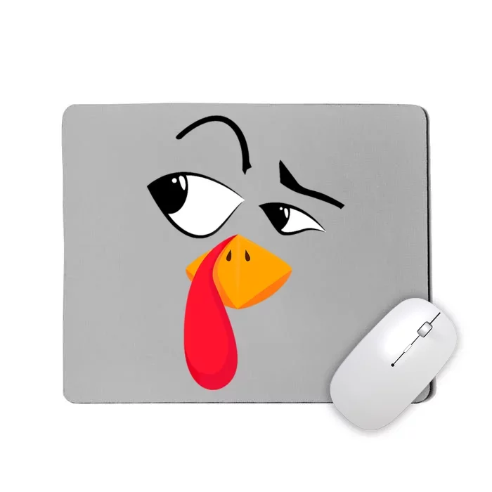 Turkey Face Tees Adult Funny Halloween Thanksgiving Mousepad