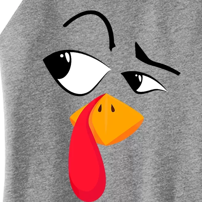 Turkey Face Tees Adult Funny Halloween Thanksgiving Women’s Perfect Tri Rocker Tank