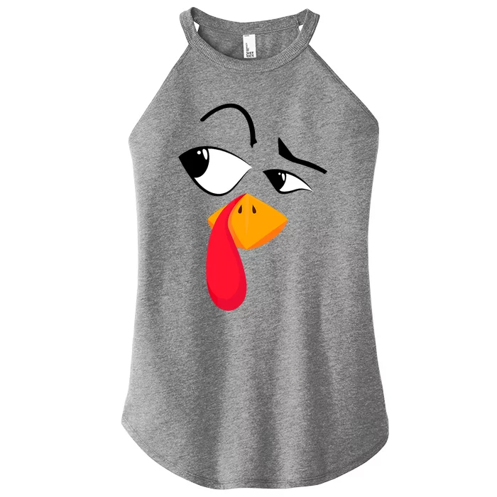 Turkey Face Tees Adult Funny Halloween Thanksgiving Women’s Perfect Tri Rocker Tank