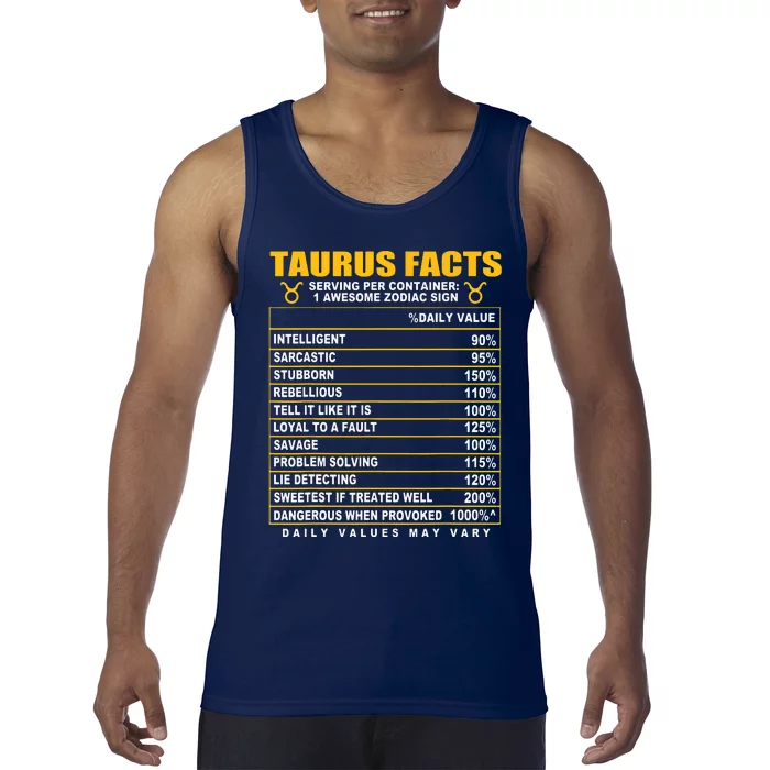 Taurus Facts Tank Top