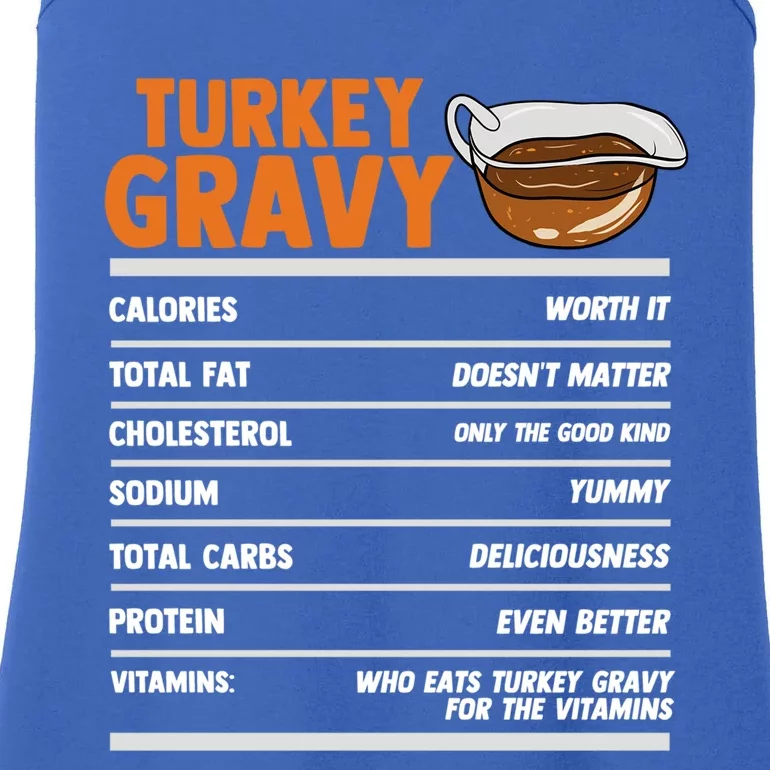 Thanksgiving Funny Turkey Gravy Nutritional Facts Gift Ladies Essential Tank