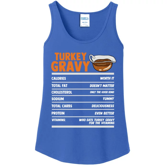 Thanksgiving Funny Turkey Gravy Nutritional Facts Gift Ladies Essential Tank