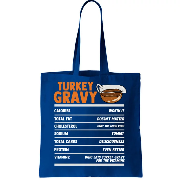 Thanksgiving Funny Turkey Gravy Nutritional Facts Gift Tote Bag