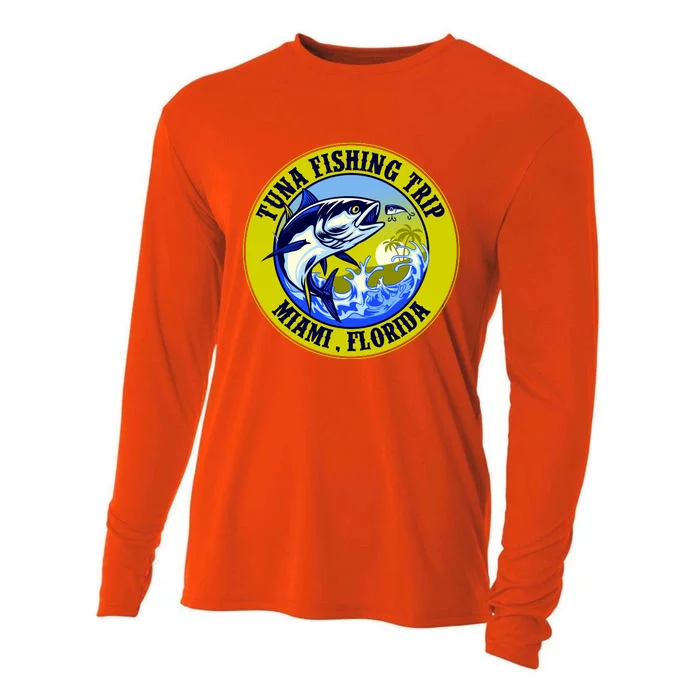 Tuna Fishing Trip Miami Florida Cooling Performance Long Sleeve Crew