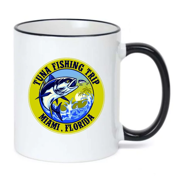 Tuna Fishing Trip Miami Florida Black Color Changing Mug