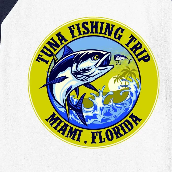 Tuna Fishing Trip Miami Florida Baseball Sleeve Shirt