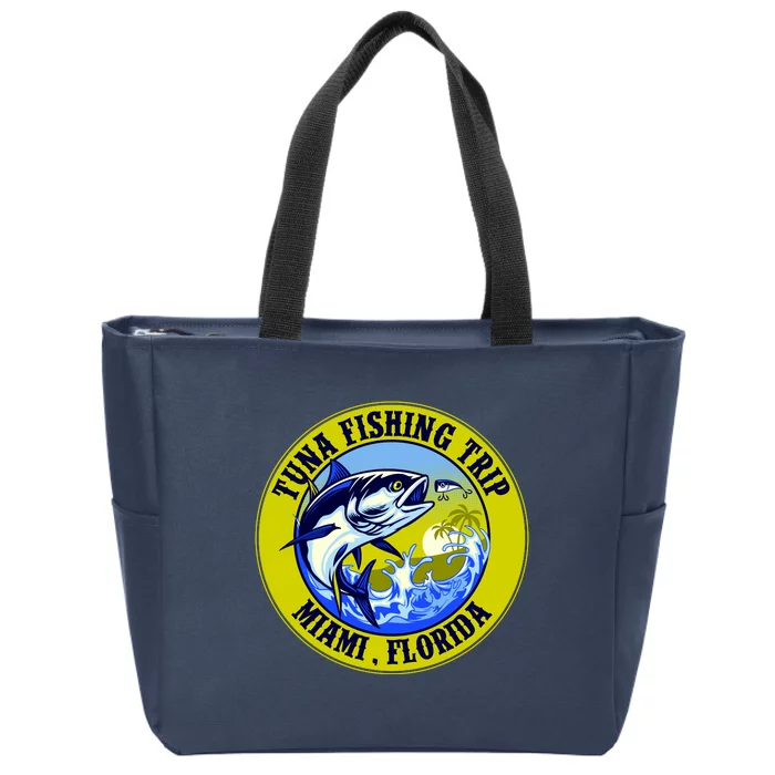 Tuna Fishing Trip Miami Florida Zip Tote Bag