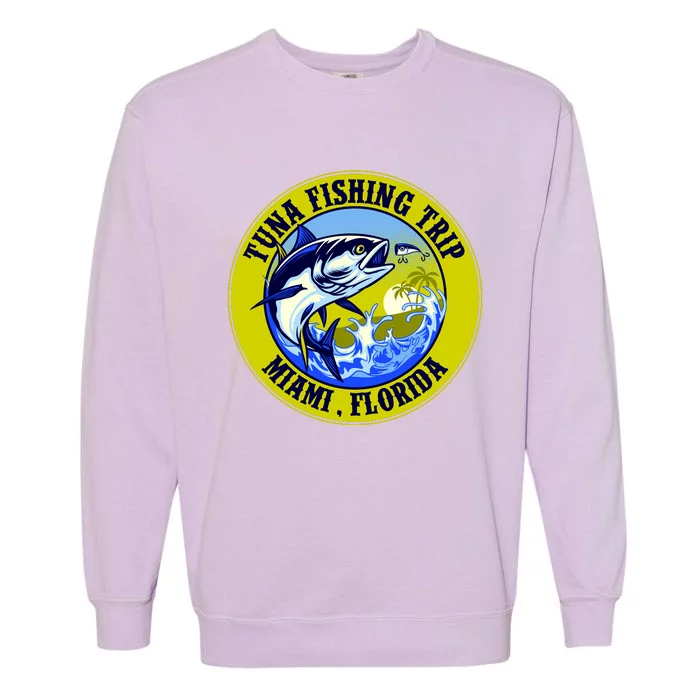 Tuna Fishing Trip Miami Florida Garment-Dyed Sweatshirt