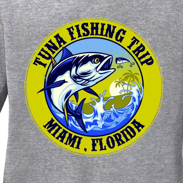 Tuna Fishing Trip Miami Florida Ladies Long Sleeve Shirt