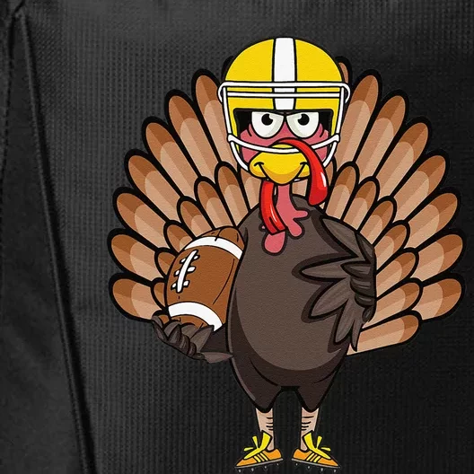 Turkey Football Thanksgiving Turkey Bowl Gift City Backpack