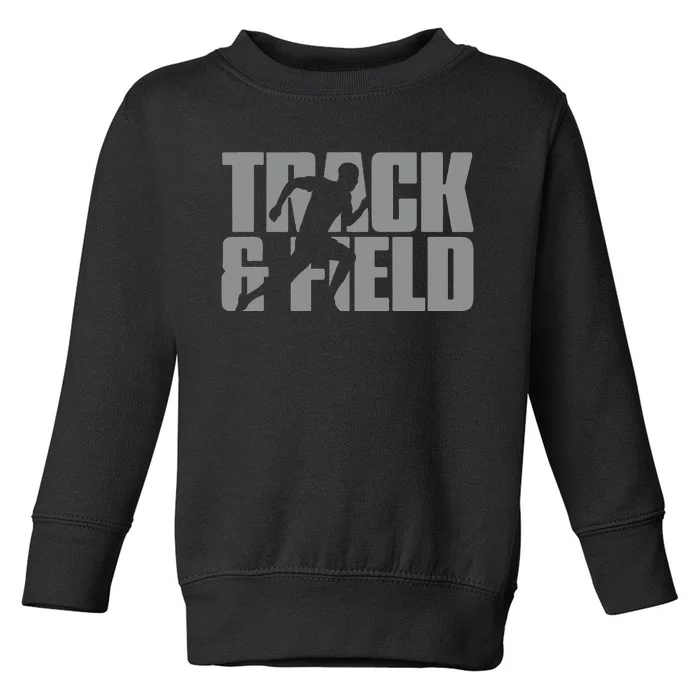 Track & Field Themed Design Graphic Track & Field Toddler Sweatshirt