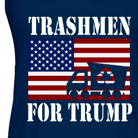 Trashmen For Trump 2024 Funny Election Garbageman Supporters Ladies Essential Flowy Tank