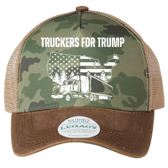 Truckers For Trump 2024 Vote Funny Trump 2024 Gift Legacy Tie Dye Trucker Hat