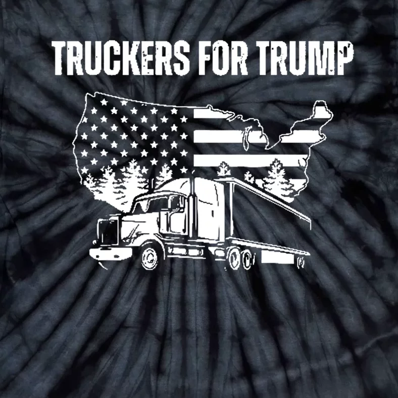 Truckers For Trump 2024 Vote Funny Trump 2024 Gift Tie-Dye T-Shirt