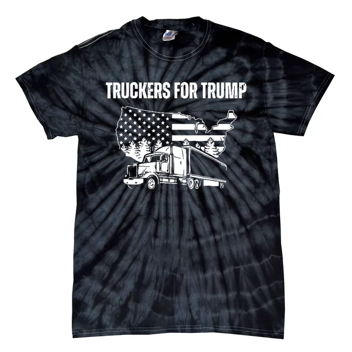 Truckers For Trump 2024 Vote Funny Trump 2024 Gift Tie-Dye T-Shirt