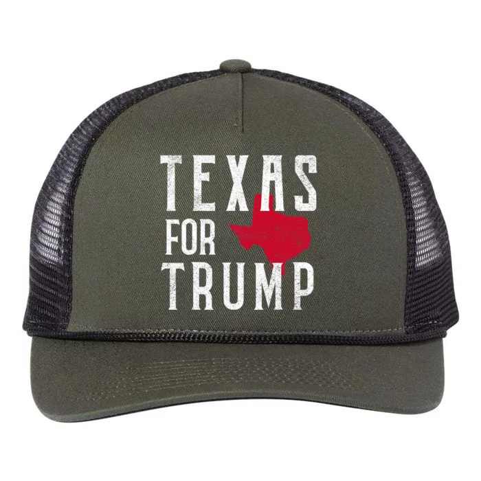 Texas For Trump Retro Rope Trucker Hat Cap