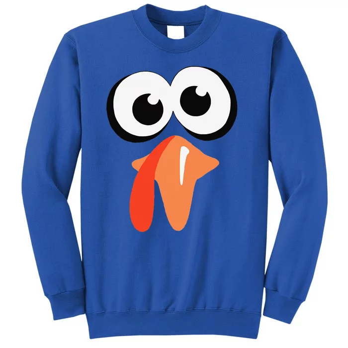 Turkey Face Thanksgiving Costume Silly Family Pilgrim Sweatshirt