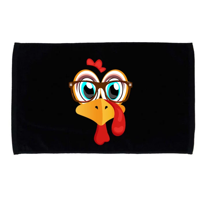 Turkey Face Thanksgiving Family Matching Costume Meaningful Gift Microfiber Hand Towel