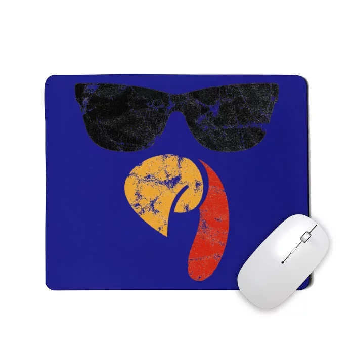 Turkey Face Thanksgiving Day Piligrim Gifts Trot Leg Day Mousepad