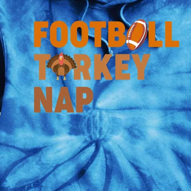 Thanksgiving Football Turkey Nap Gift Tie Dye Hoodie