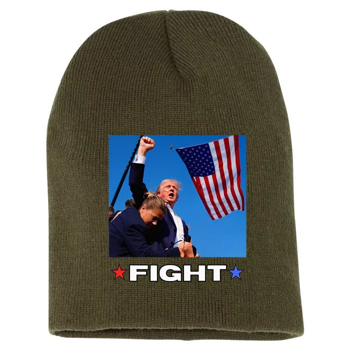 Trump Fight Trump Fighting Short Acrylic Beanie