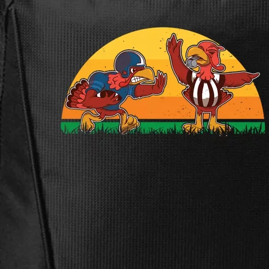 Thanksgiving Football Turkey Player Fan Thanksgiving Sports Gift City Backpack