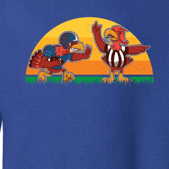 Thanksgiving Football Turkey Player Fan Thanksgiving Sports Gift Toddler Sweatshirt