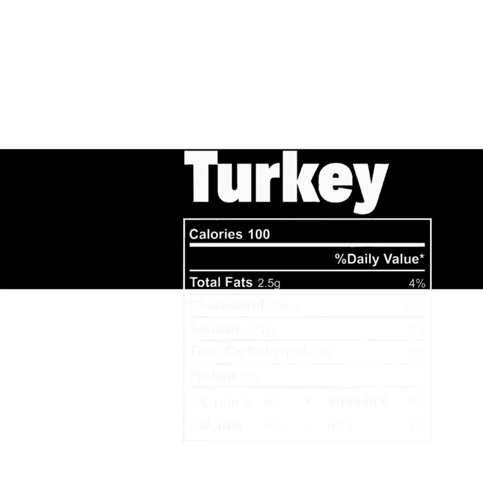 Thanksgiving Food Turkey Nutritional Facts Bumper Sticker