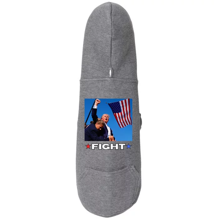 Trump Fight Doggie 3-End Fleece Hoodie