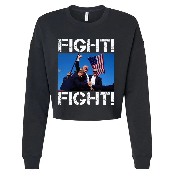 Trump Fight Trump Fighting Cropped Pullover Crew