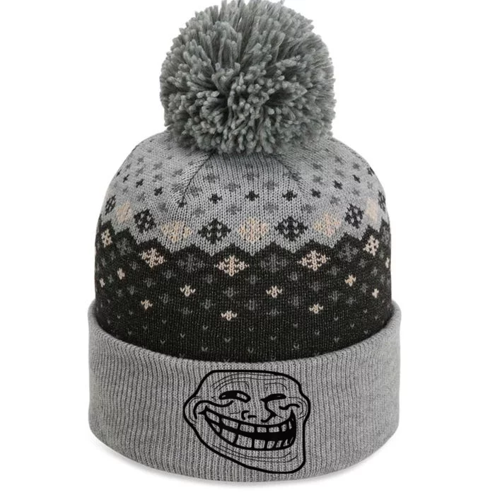 Troll Face The Baniff Cuffed Pom Beanie