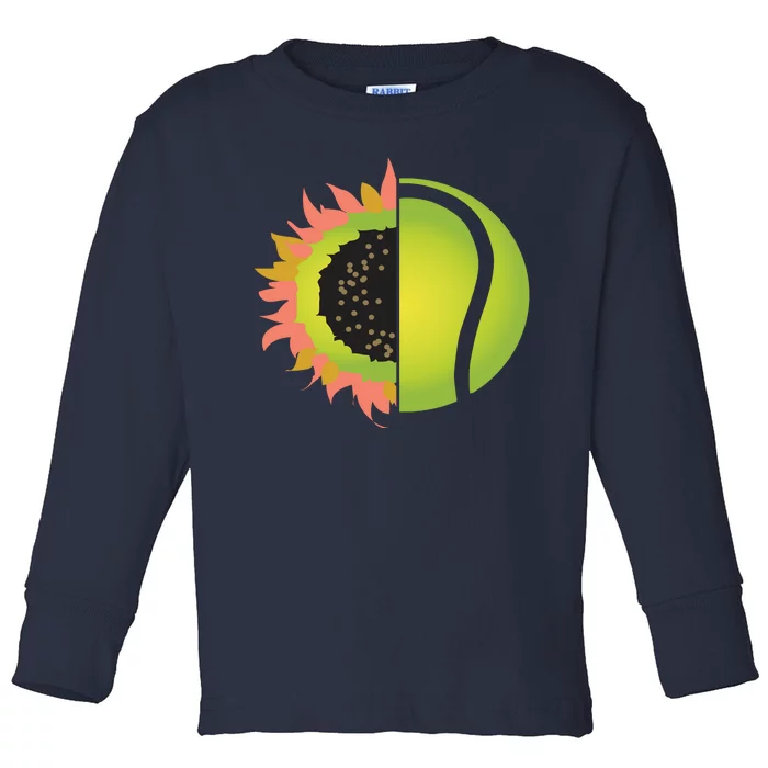 Tennis Flower Toddler Long Sleeve Shirt