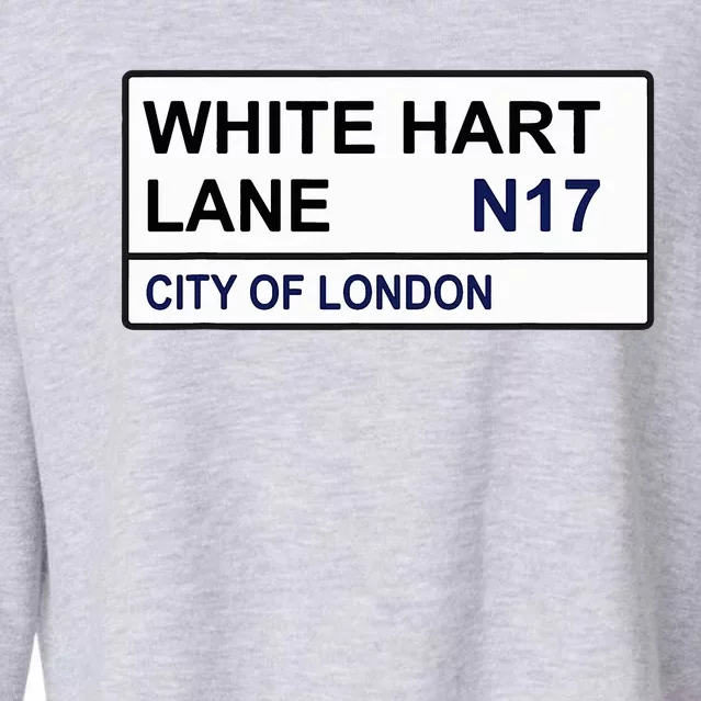 Tottenham Football Team White Hart Lane Street Sign Cropped Pullover Crew