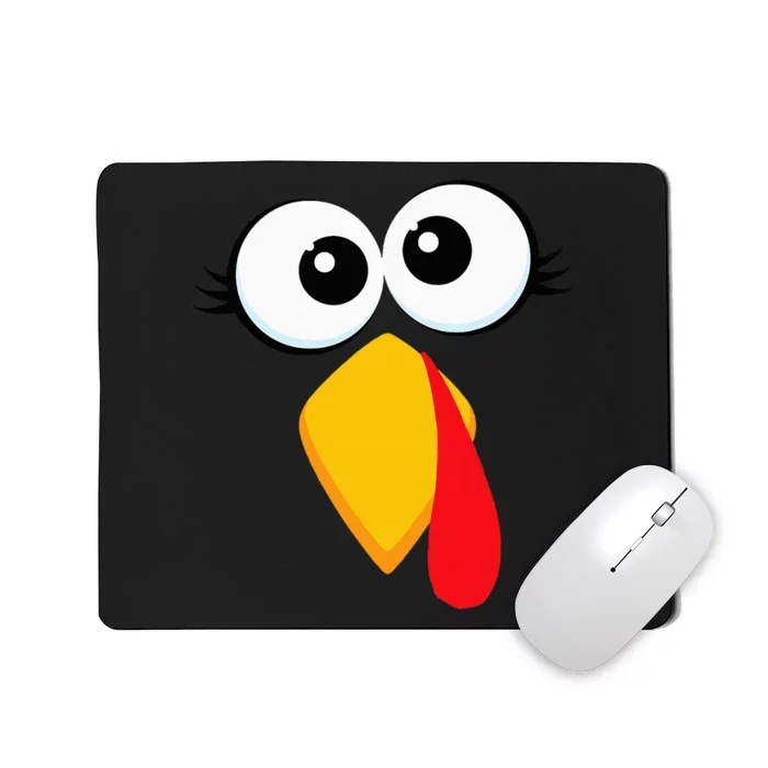 Turkey Face Thanksgiving Cute Chicken Face Mousepad