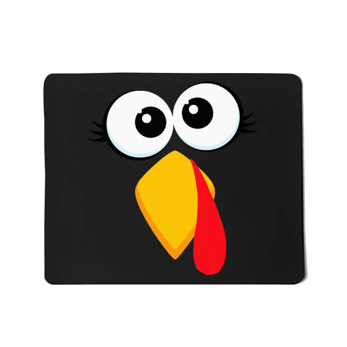 Turkey Face Thanksgiving Cute Chicken Face Mousepad