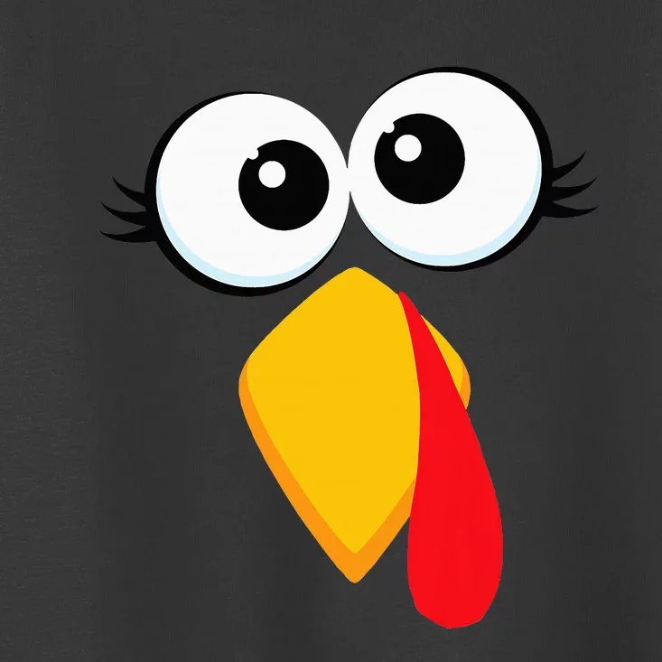 Turkey Face Thanksgiving Cute Chicken Face Toddler T-Shirt