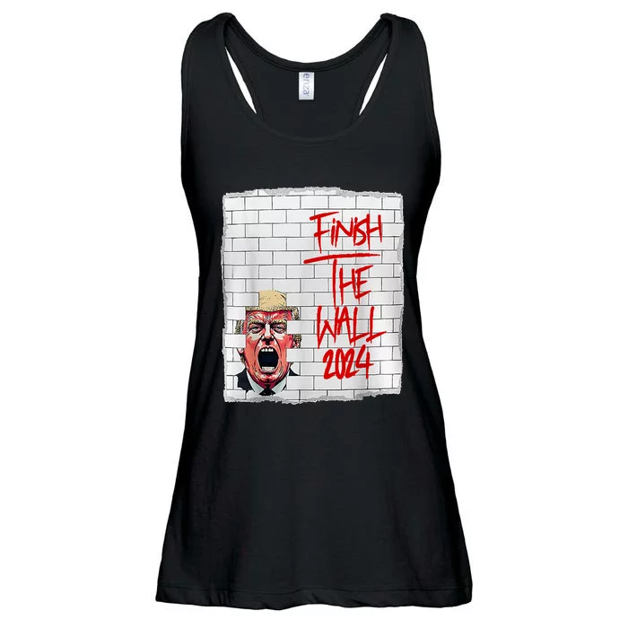 Trump Finish The Wall 2024 Ladies Essential Flowy Tank